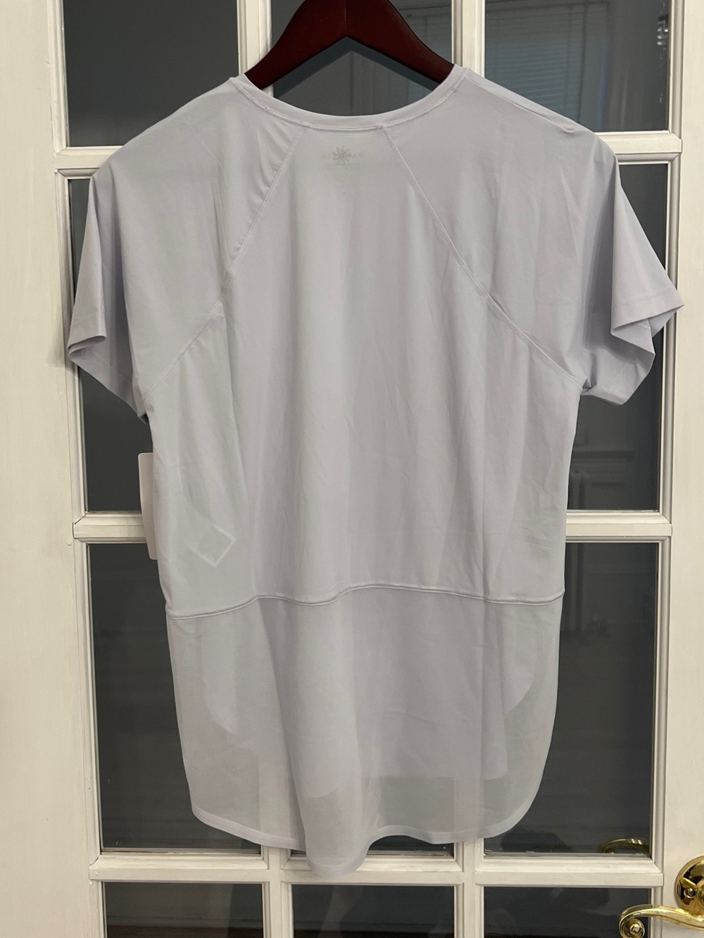 ATHLETA Women’s Light Gray Short Sleeve Ultimate Mesh Tee Size M NEW - Picture 2 of 7